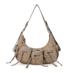 9108 Hobo Bags Purse Y2K Shoulder Bag Multi Pockets Designer Satchel